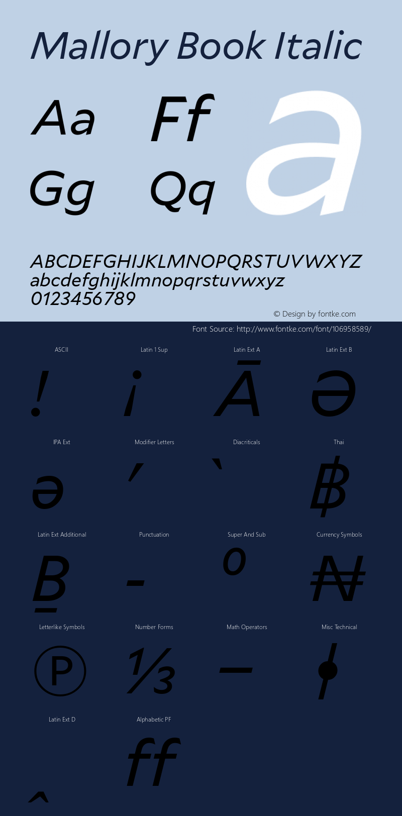 Mallory Book Italic Version 2.000;PS 2.000;hotconv 16.6.51;makeotf.lib2.5.65220图片样张