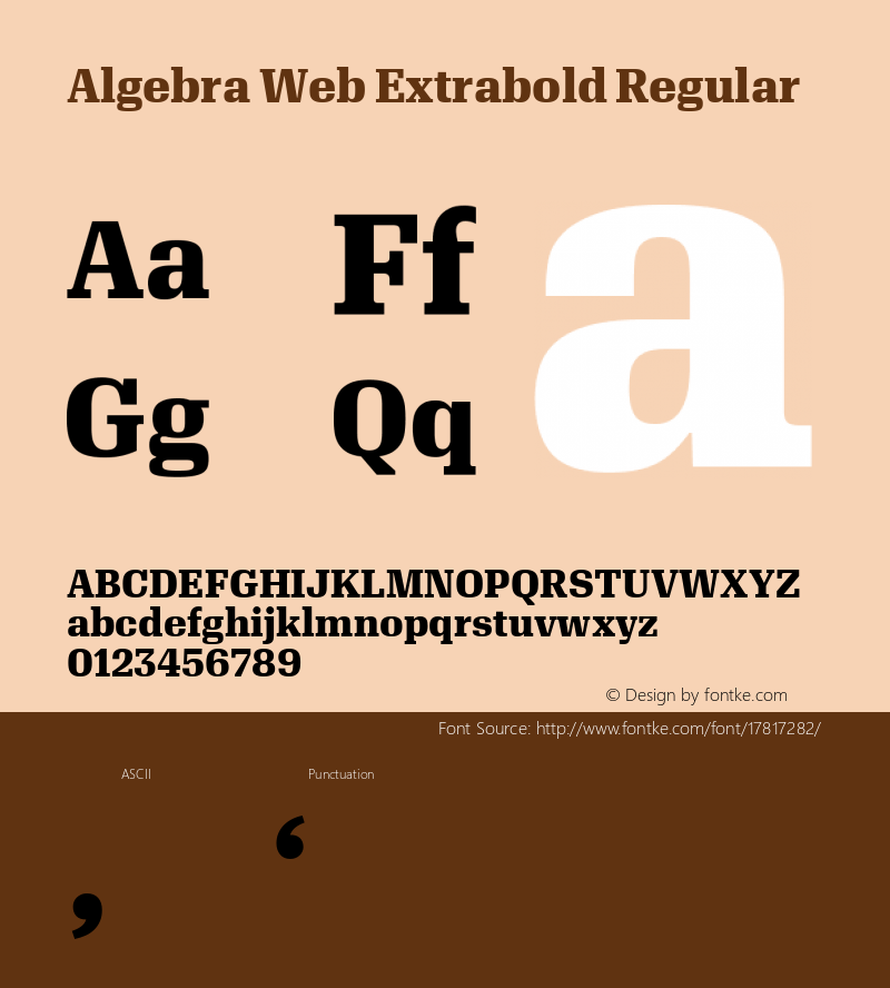 Algebra Web Extrabold Regular Version 1.1 2016图片样张