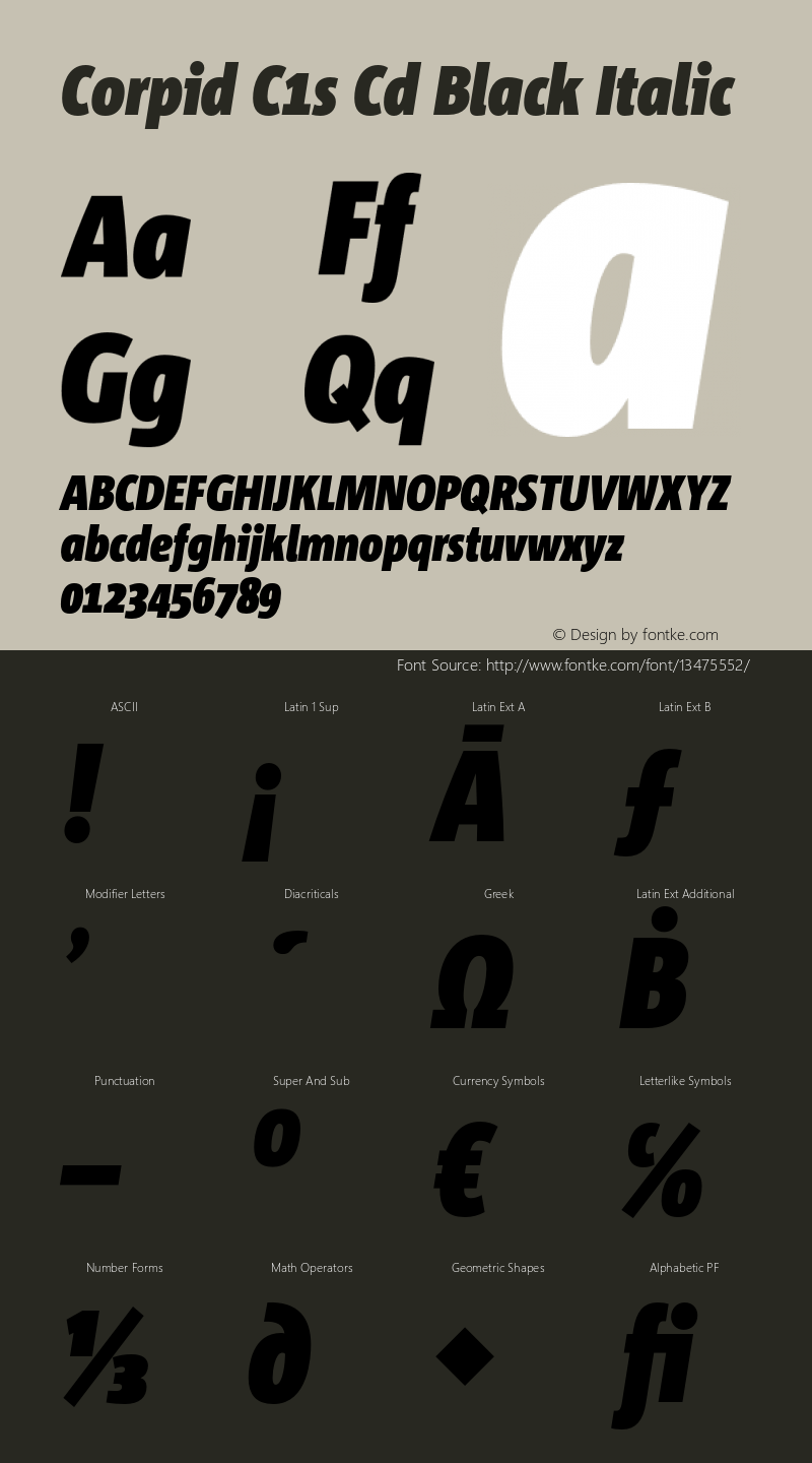 Corpid C1s Cd Black Italic Version 2.039图片样张