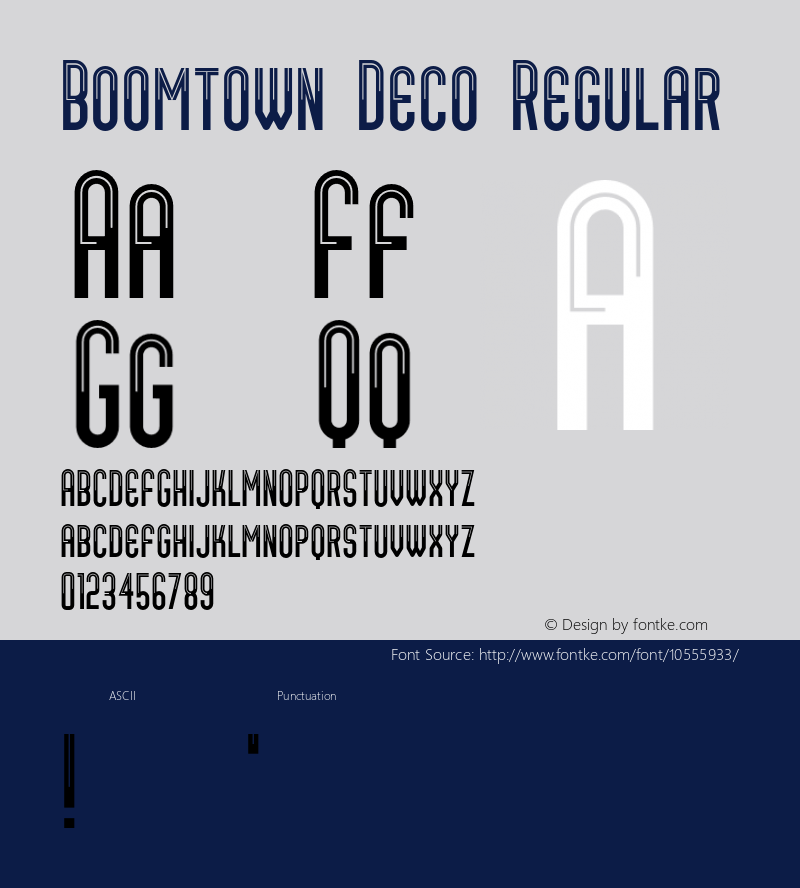 Boomtown Deco Regular Unknown图片样张