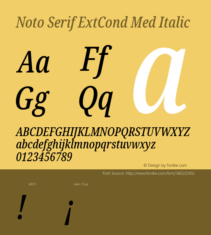 Noto Serif ExtraCondensed Medium Italic Version 2.000;GOOG;noto-source:20170915:90ef993387c0图片样张