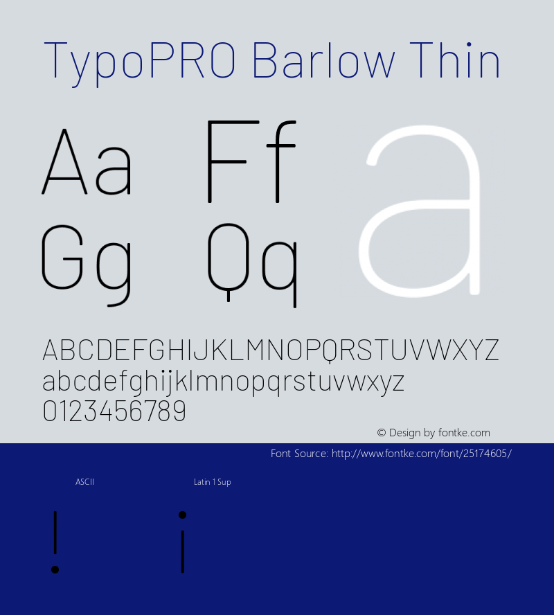 TypoPRO Barlow Thin Version 1.301图片样张