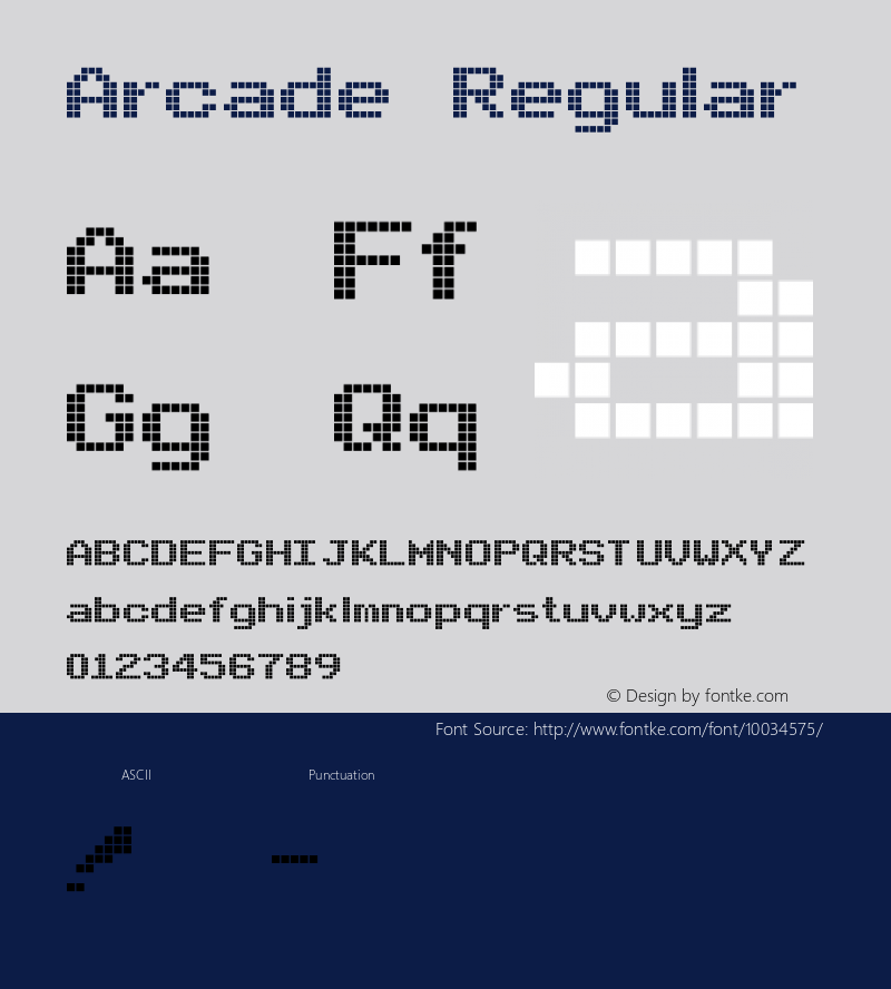 Arcade Regular www.pizzadude.cjb.net图片样张