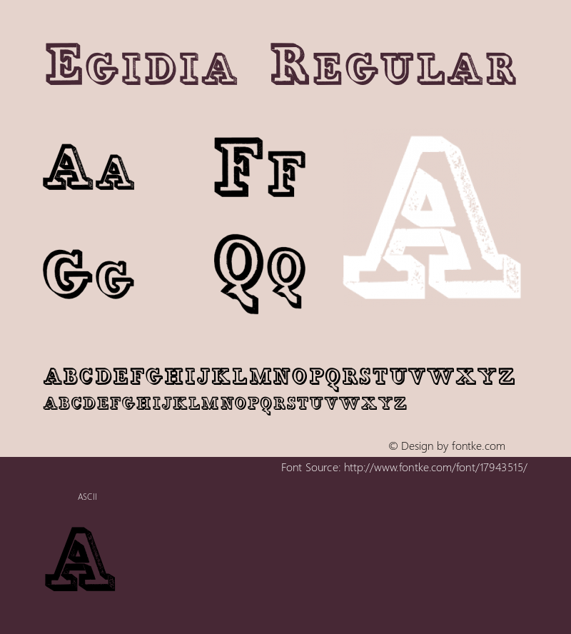 Egidia Regular Version 1.000 2010 initial release图片样张