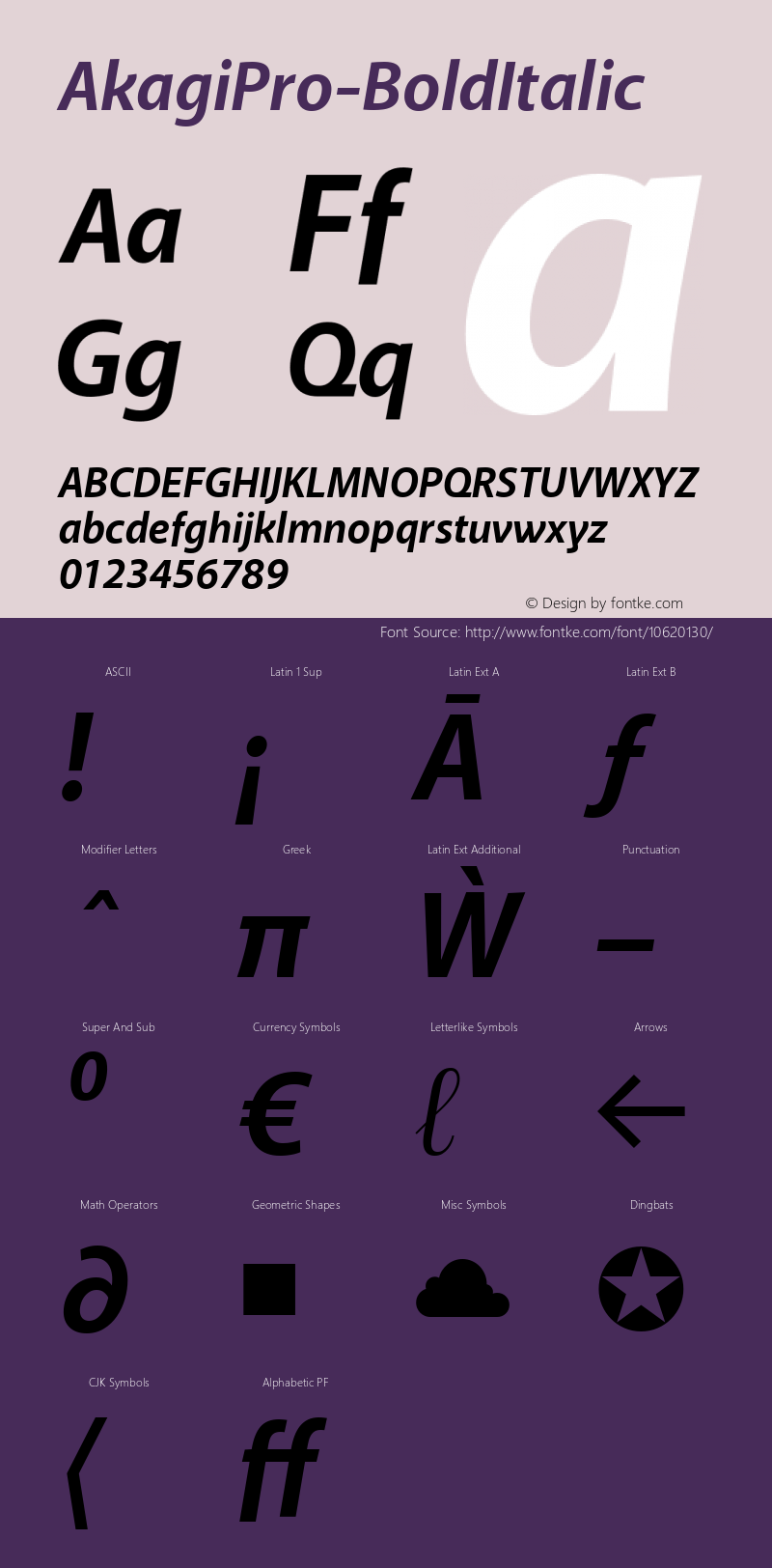 AkagiPro-BoldItalic ☞ Version 2.000;com.myfonts.easy.positype.akagi-pro.bold-italic.wfkit2.version.3D3K图片样张