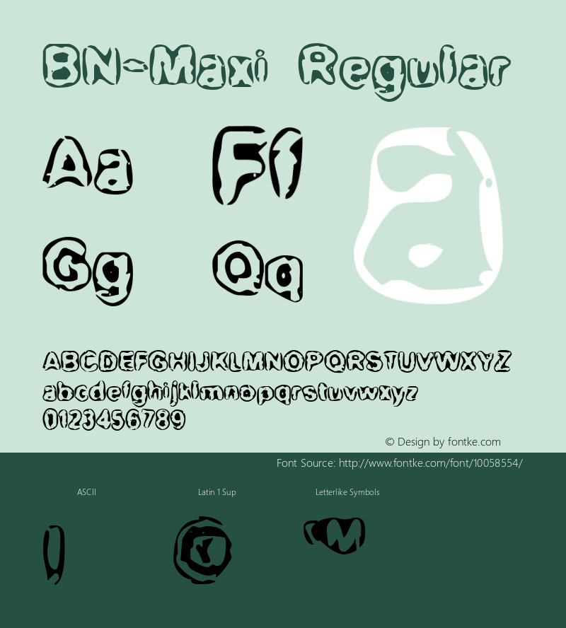 BN-Maxi Regular 1999; 1.0, initial release图片样张
