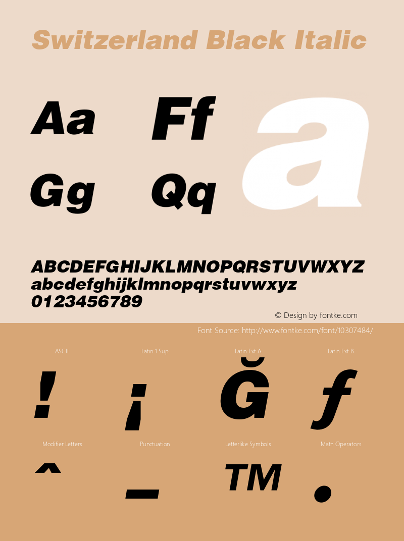 Switzerland Black Italic 001.003图片样张