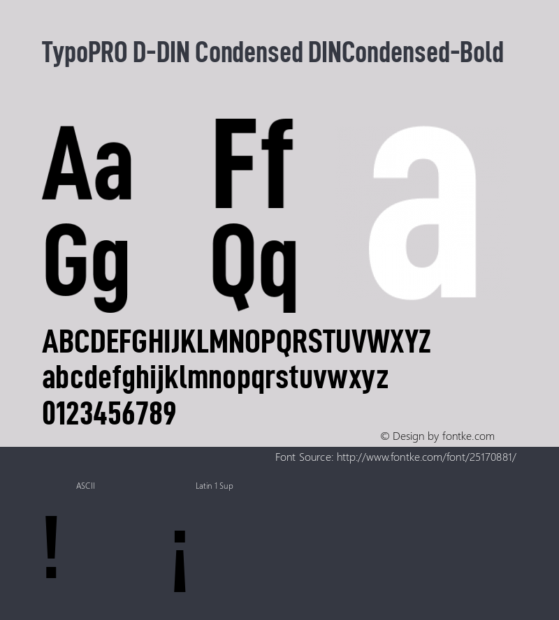 TypoPRO D-DIN Condensed Bold Version 1.10图片样张
