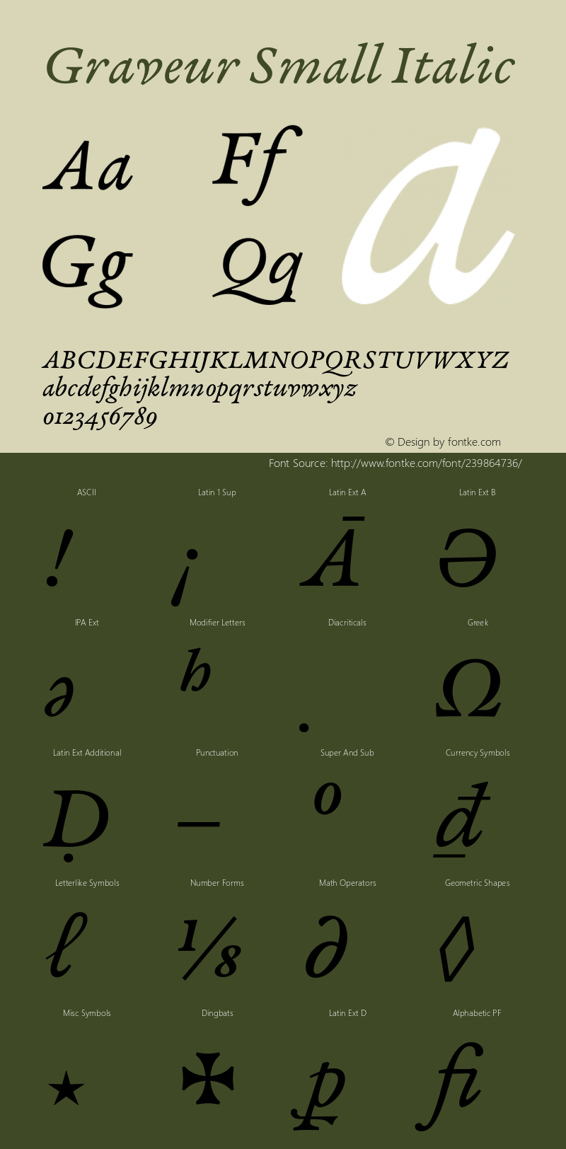 Graveur Small Italic Version 1.005;FEAKit 1.0图片样张