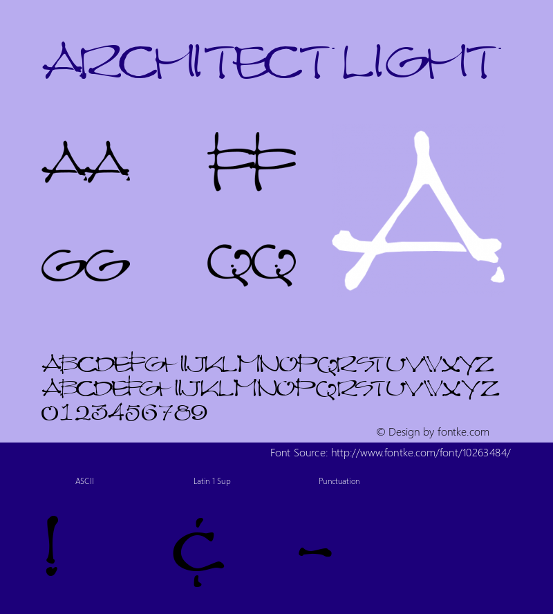 Architect Light Macromedia Fontographer 4.1.5 3/7/02图片样张