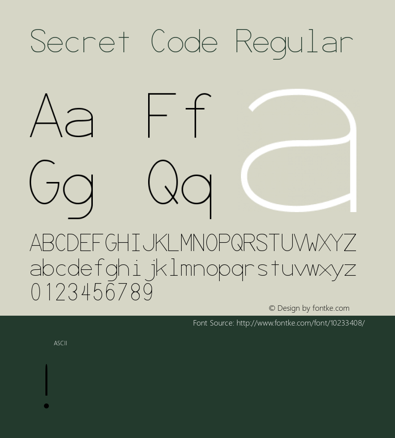 Secret Code Regular Version 1.00图片样张