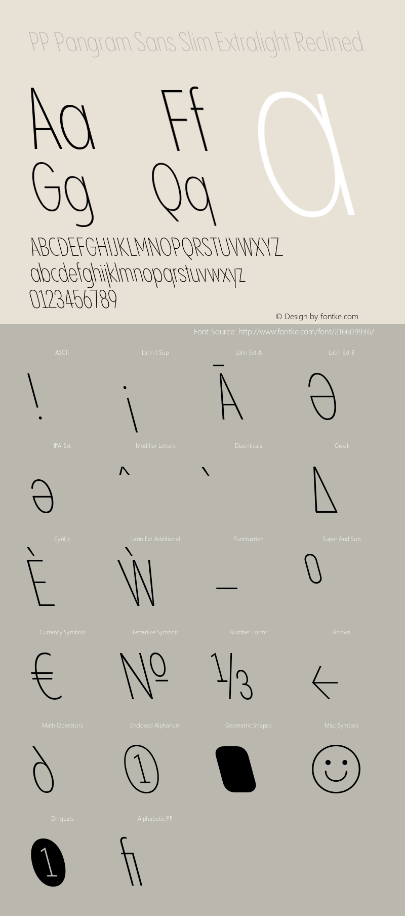 PP Pangram Sans Slim Extralight Reclined Version 2.000 | FøM Fix图片样张