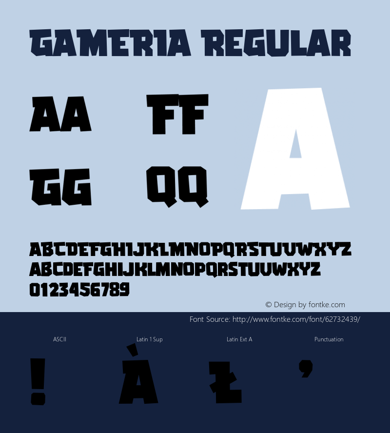 GAMERIA Version 1.001;Fontself Maker 3.5.1图片样张