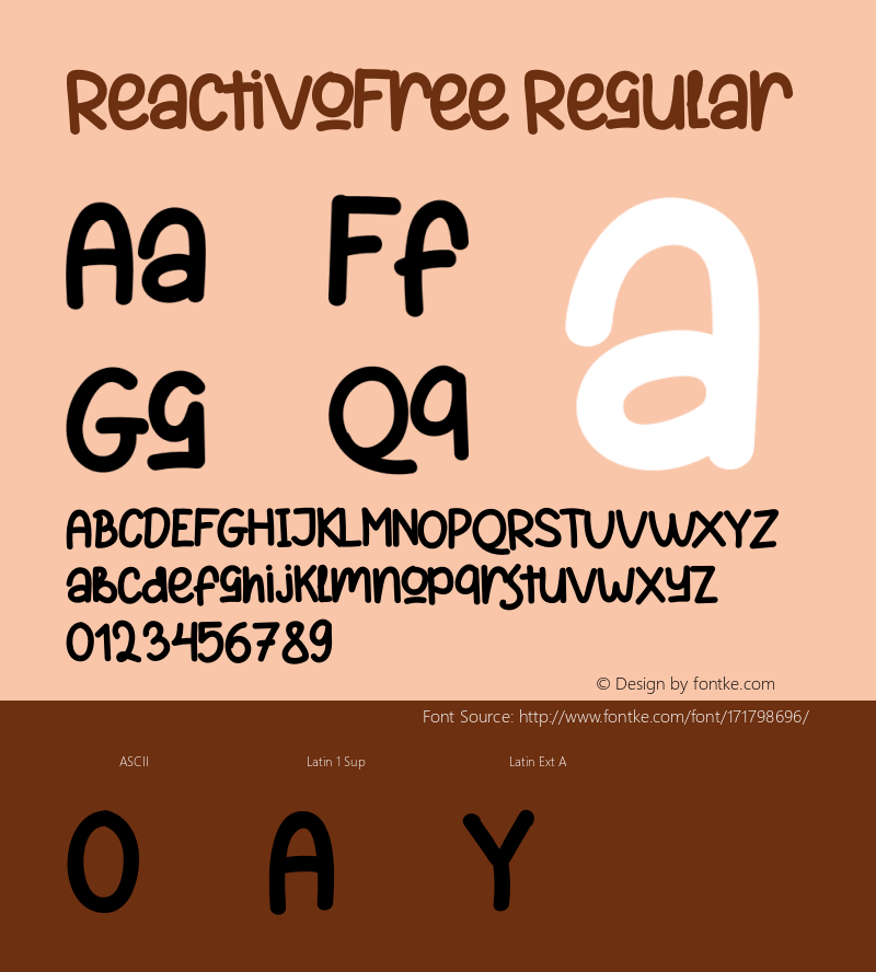 ReactivoFree Version 1.002;Fontself Maker 3.4.0图片样张