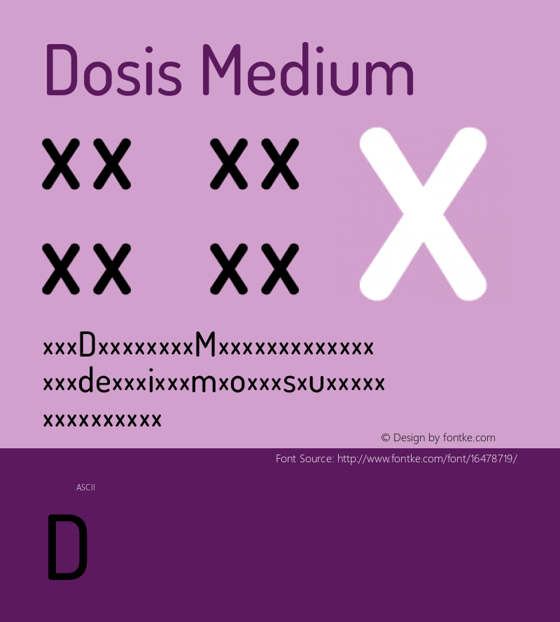 Dosis Medium Version 1.007图片样张