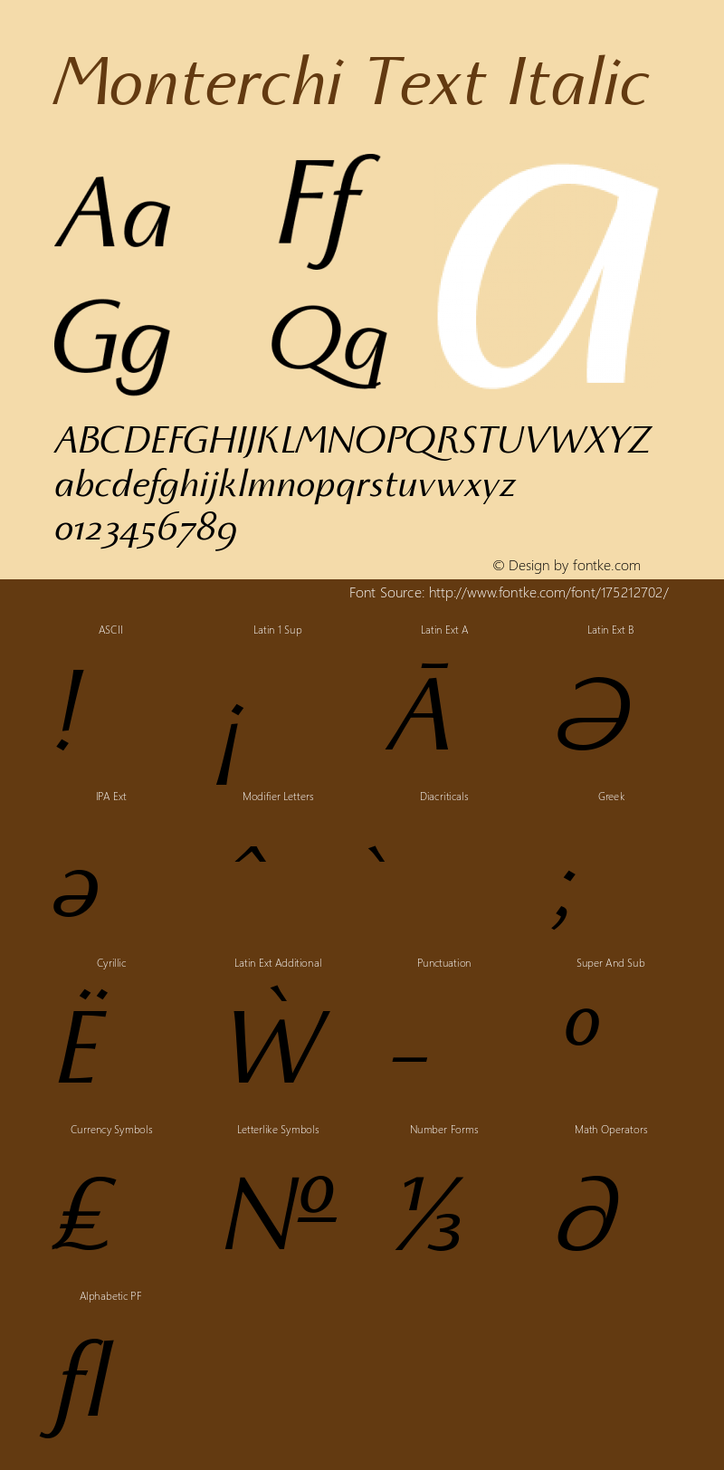 Monterchi Text Italic Version 1.008图片样张