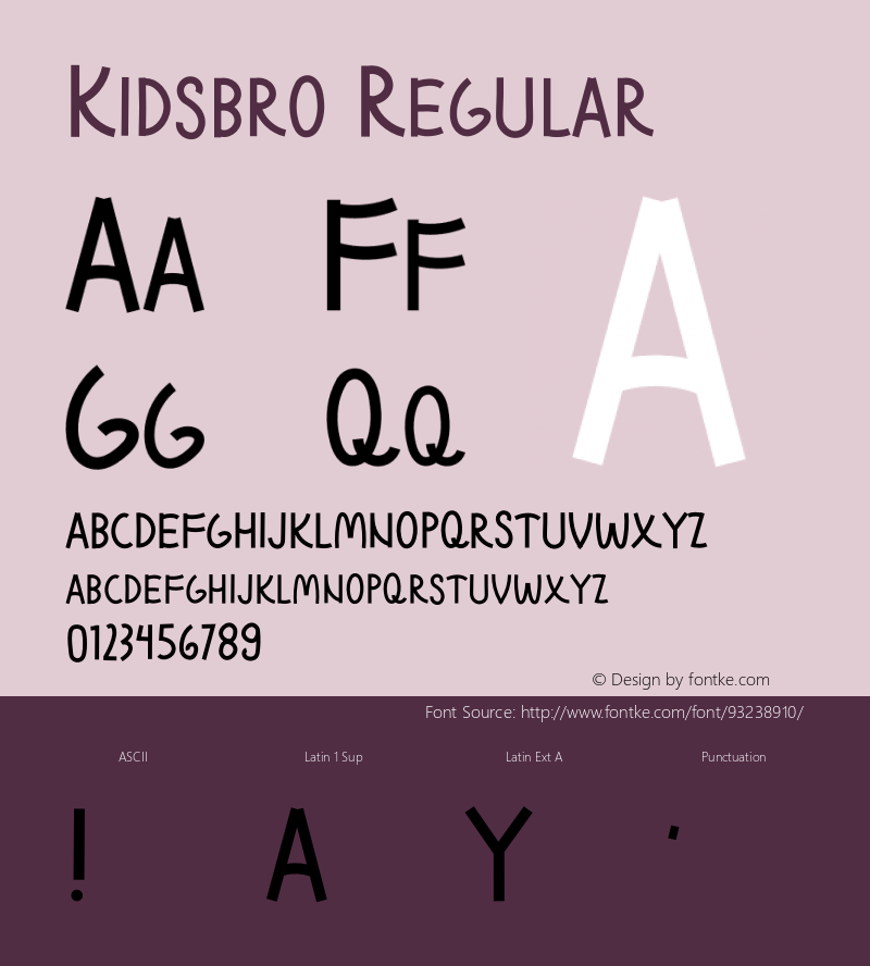 Kidsbro Version 1.002;Fontself Maker 3.5.2图片样张