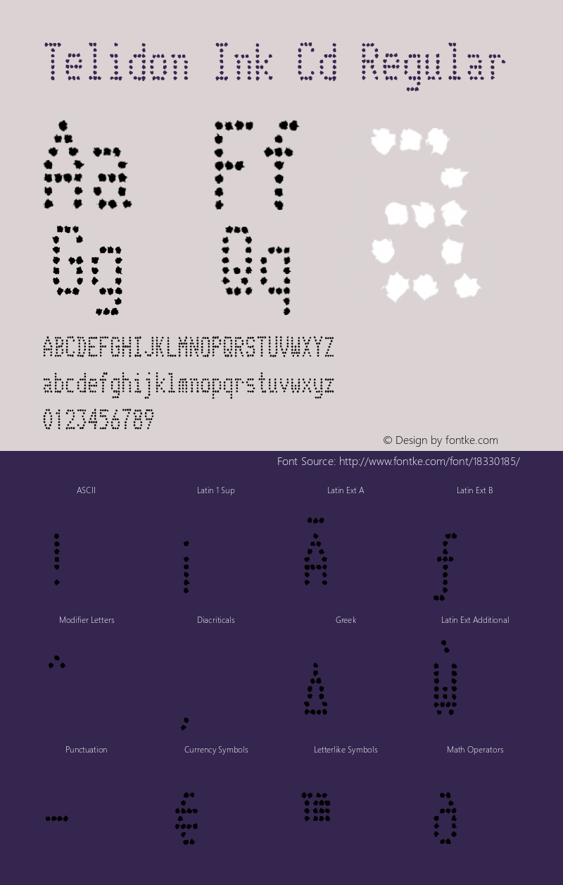Telidon Ink Cd Regular OTF 3.000;PS 001.001;Core 1.0.29图片样张
