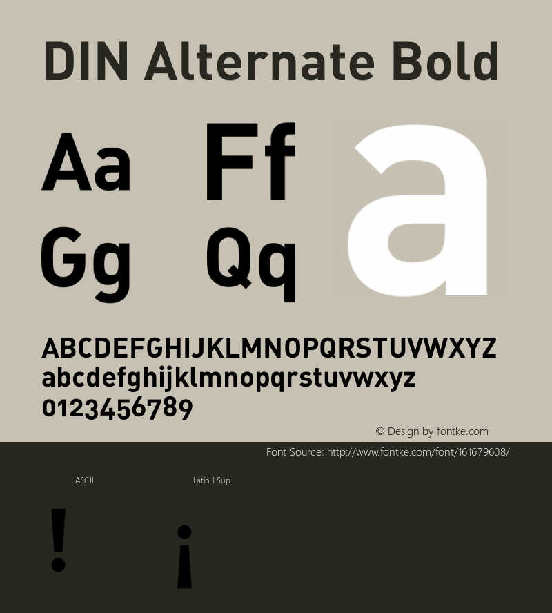 DIN-BoldAlternate 001.000; ttfautohint (v1.4.1)图片样张