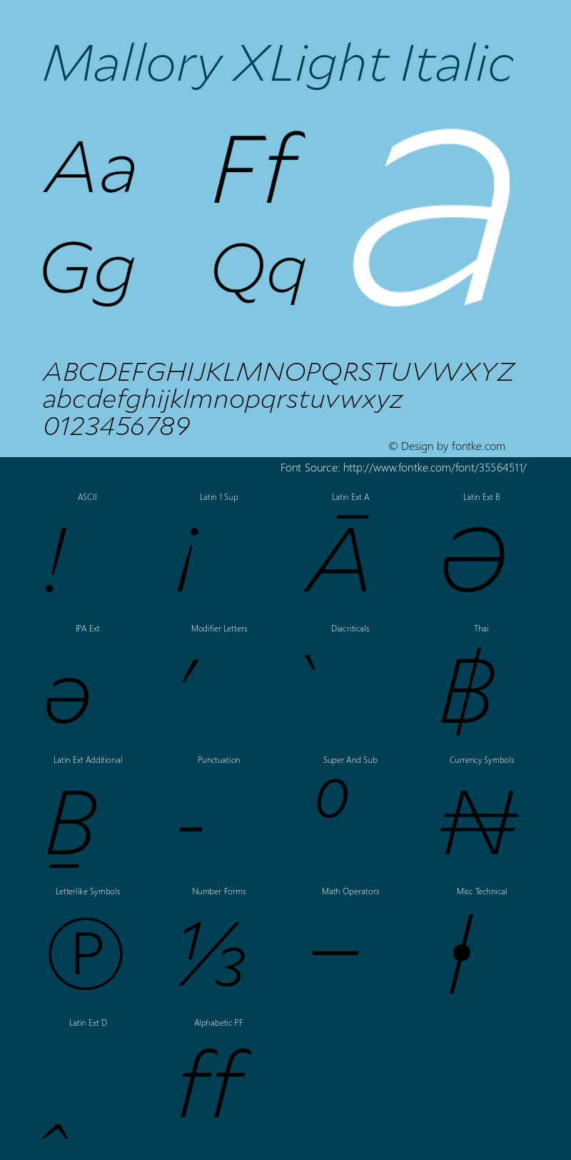 Mallory XLight Italic Version 2.000;PS 2.000;hotconv 16.6.51;makeotf.lib2.5.65220图片样张