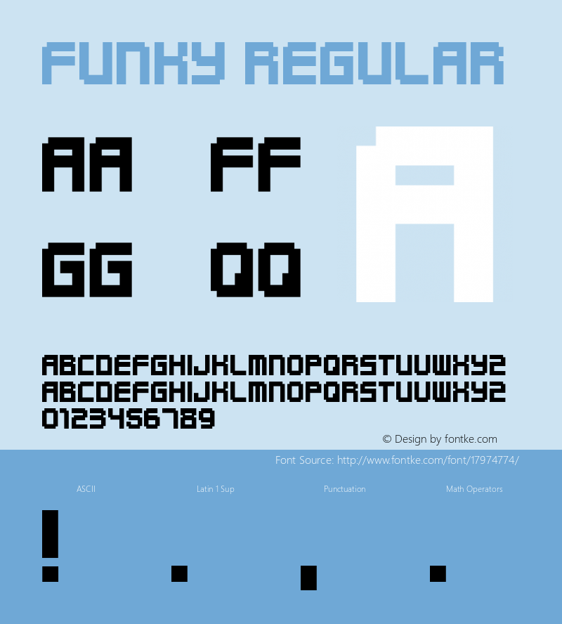 Funky Regular Macromedia Fontographer 4.1.4 10‐05‐2004图片样张