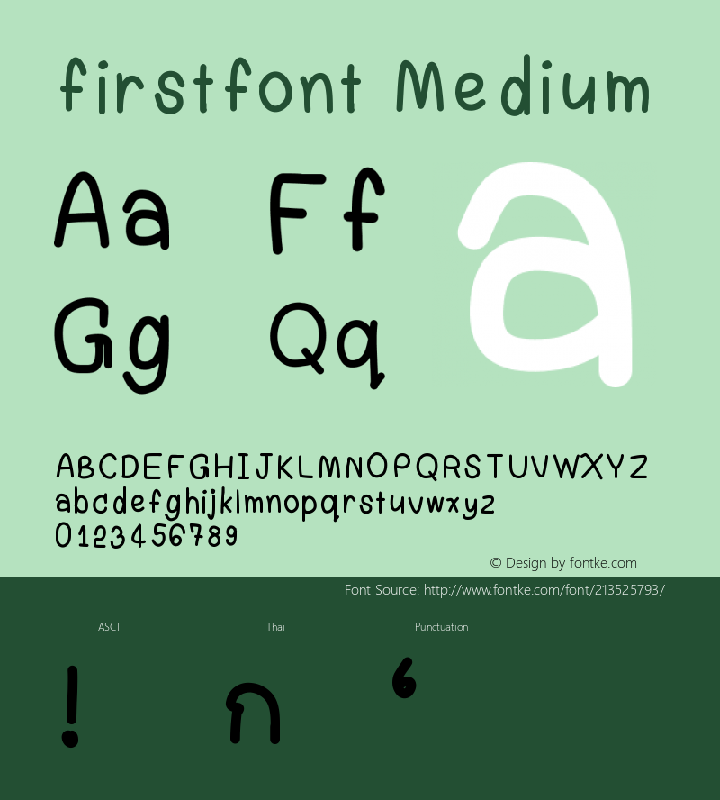 firstfont Version 001.000图片样张