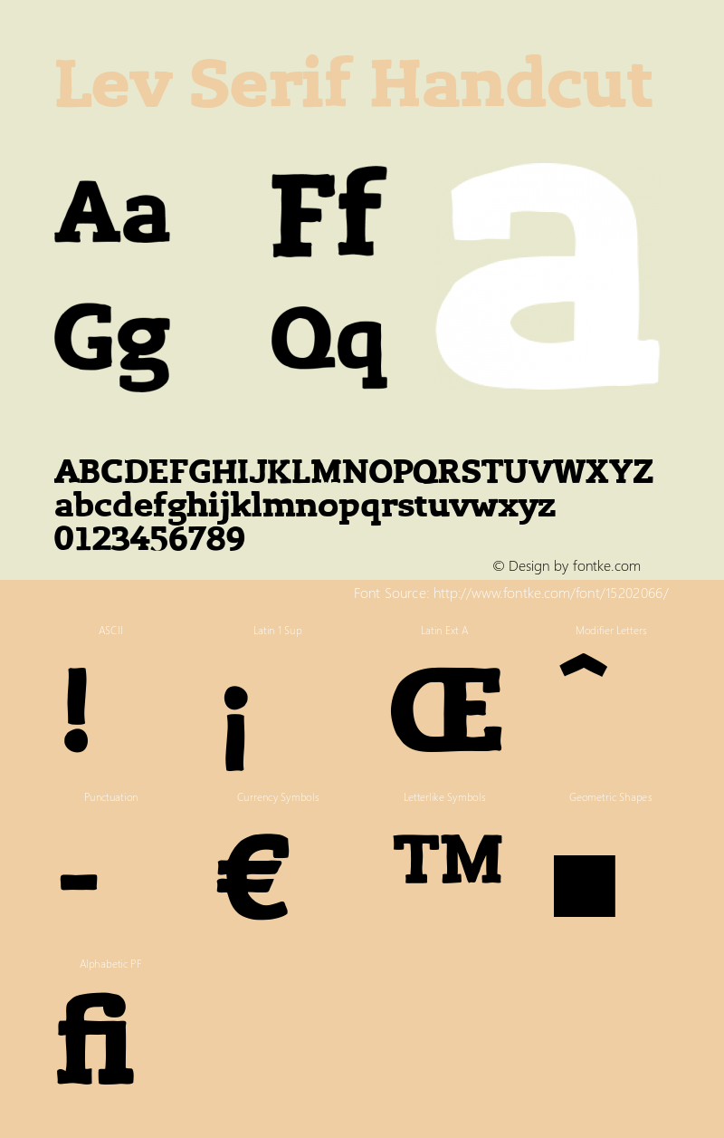 Lev Serif Handcut Version 1.001图片样张