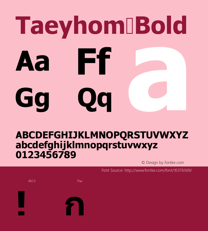 Taeyhom Bold Version 001.000图片样张