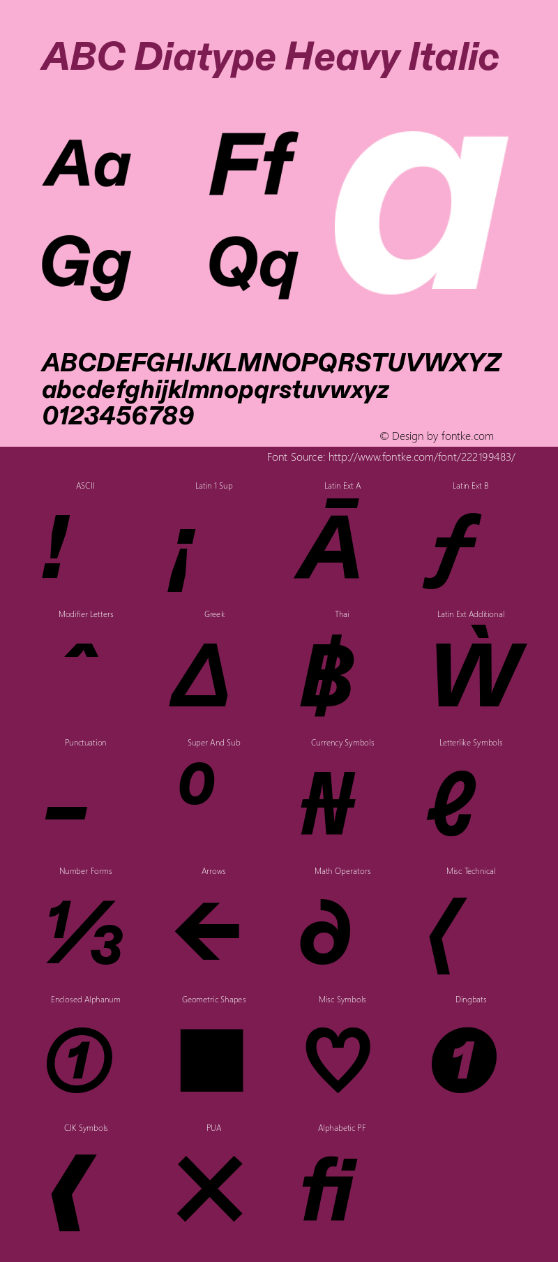 ABC Diatype Heavy Italic Version 1.100图片样张