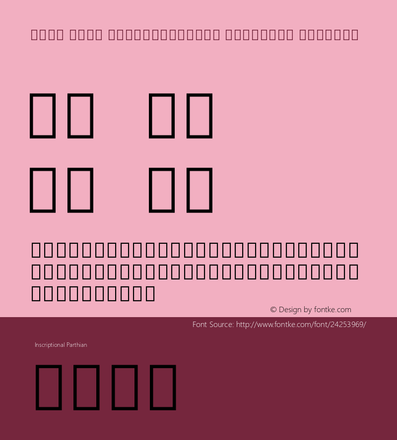 Noto Sans Inscriptional Parthian Regular Version 2.000;GOOG;noto-source:20170915:90ef993387c0图片样张