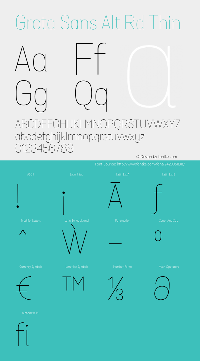 GrotaSansAltRd-Thin Version 1.000图片样张