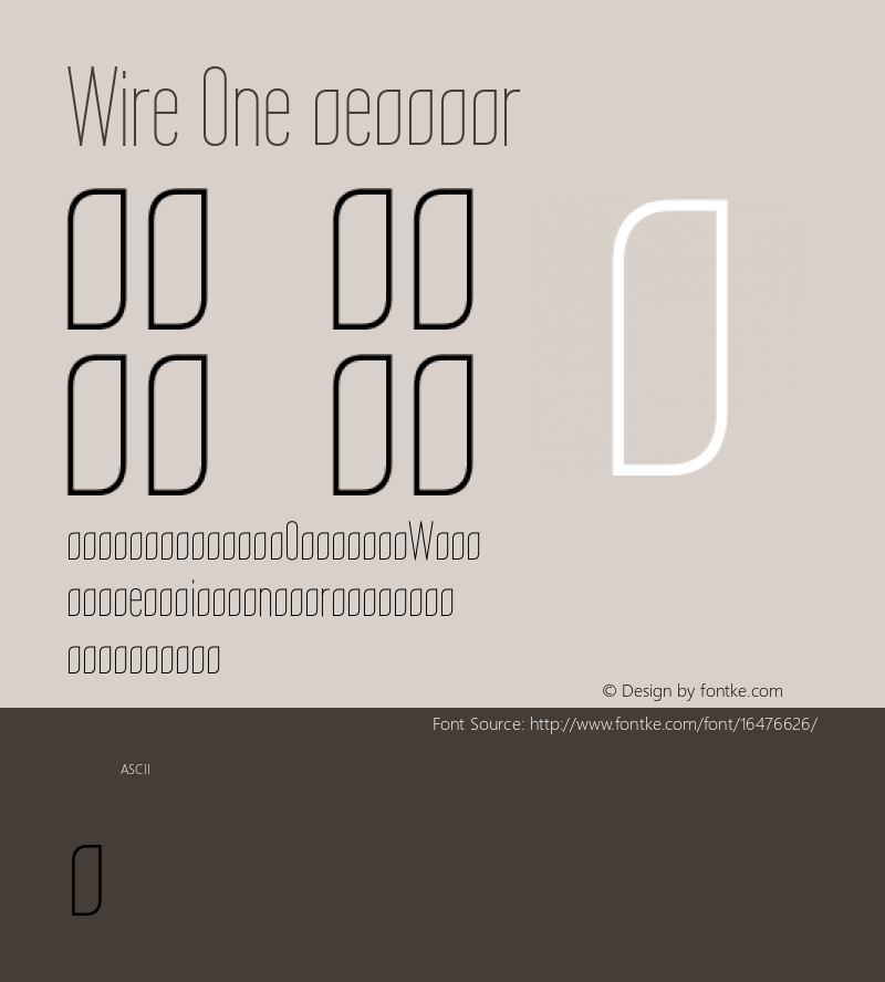 Wire One Regular Version 1.012图片样张