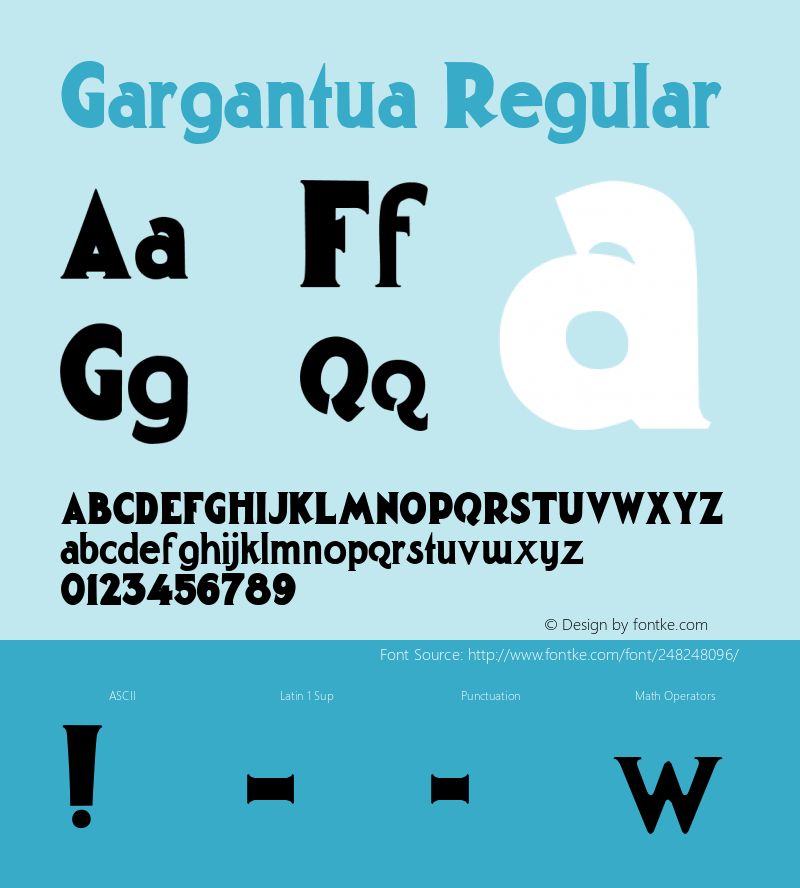 Gargantua Macromedia Fontographer 4.1.4 11/29/01图片样张