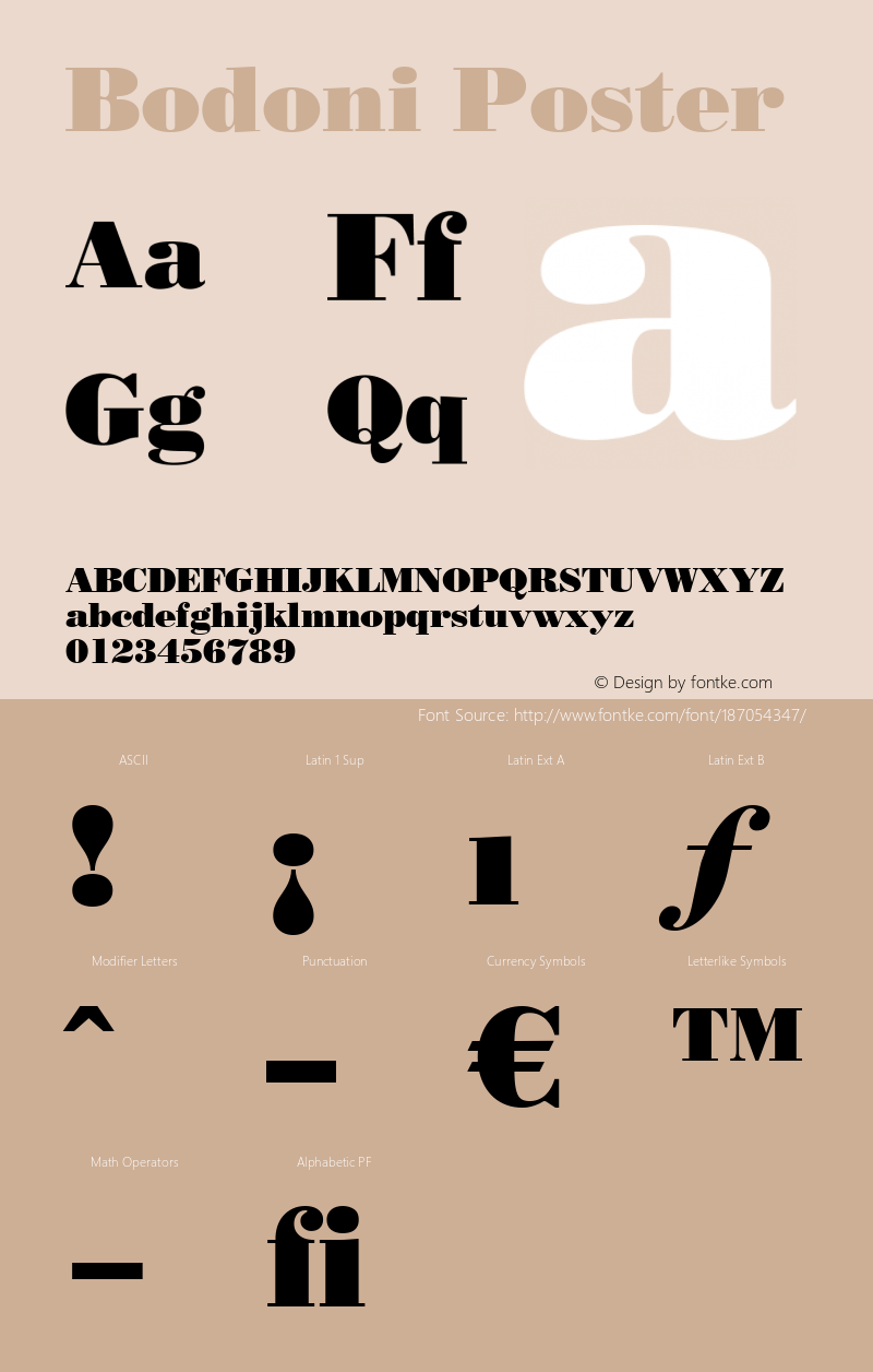 Bodoni Poster 001.003图片样张