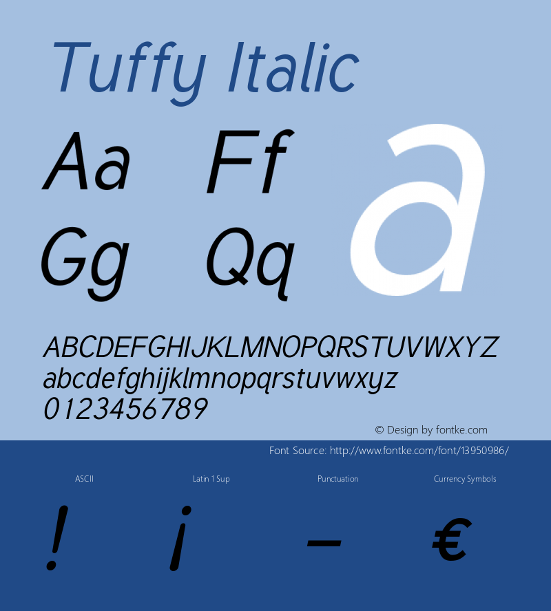 Tuffy Italic Version 001.100图片样张