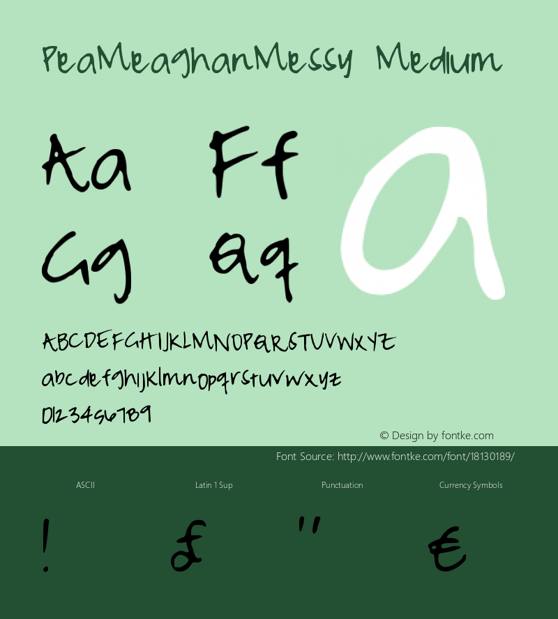 PeaMeaghanMessy Medium Version 001.000图片样张