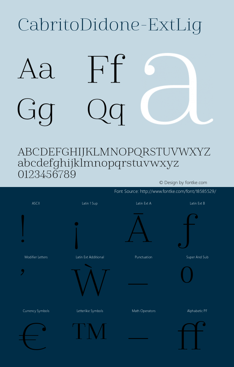 CabritoDidone-ExtLig ☞ Version 1.000;com.myfonts.easy.insigne.cabrito-didone.ext-light.wfkit2.version.4Exn图片样张
