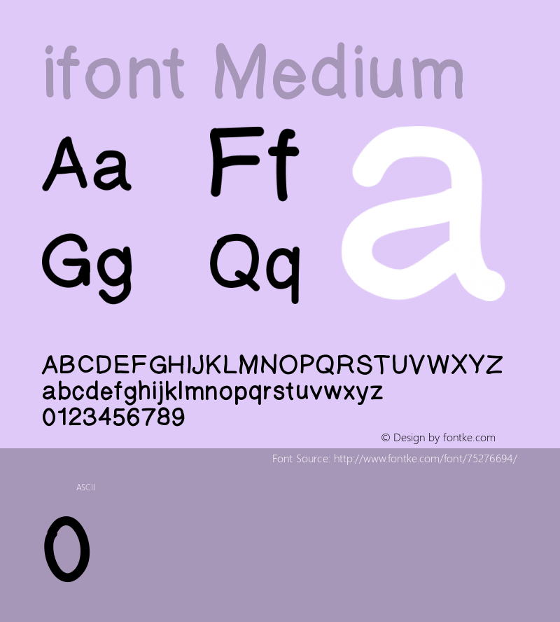 ifont Version 001.000图片样张