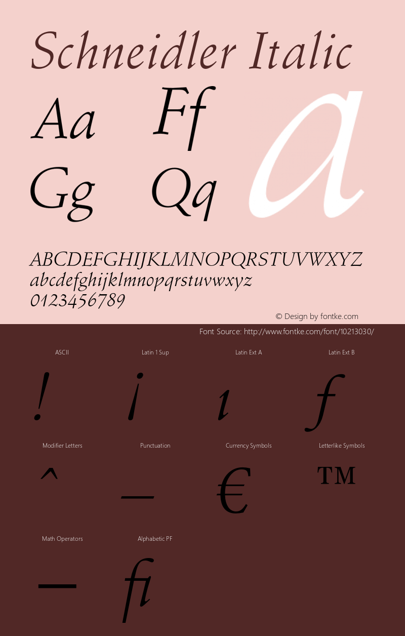 Schneidler Italic 003.001图片样张