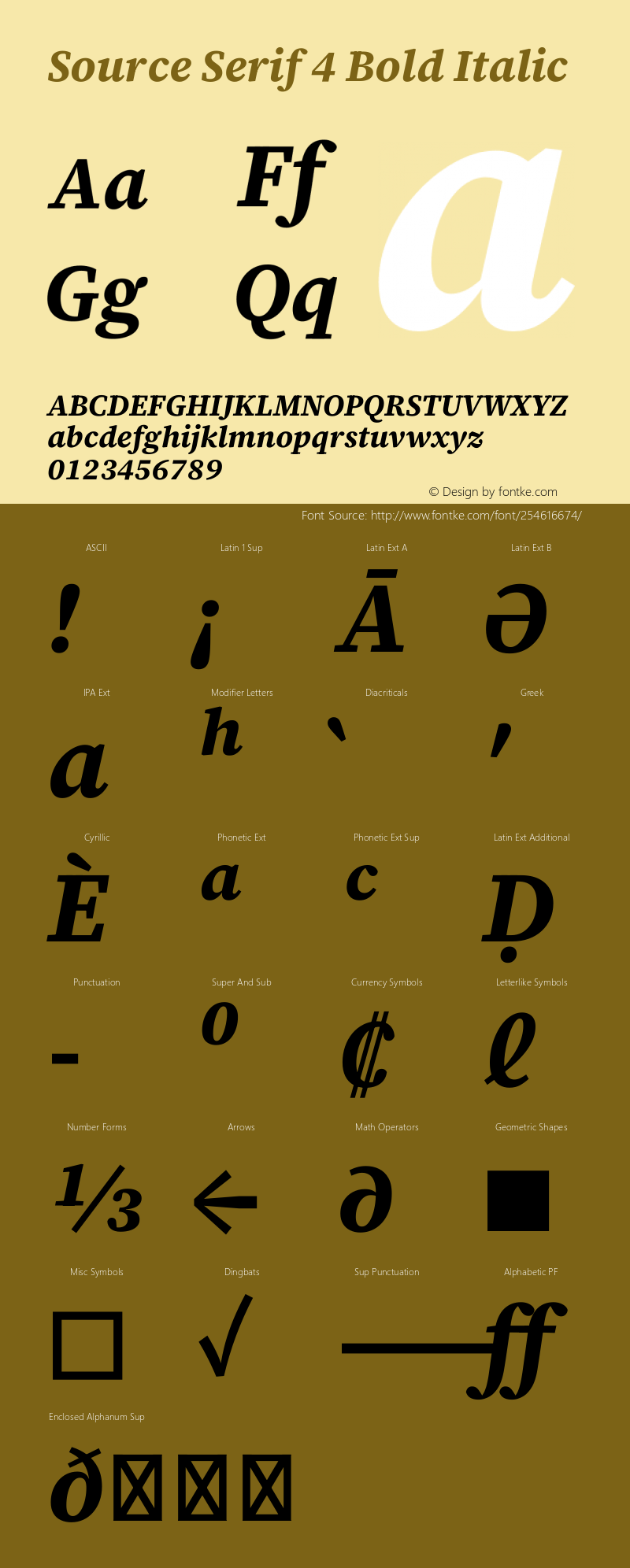 Source Serif 4 Bold Italic Version 4.004;hotconv 1.0.116;makeotfexe 2.5.65601图片样张