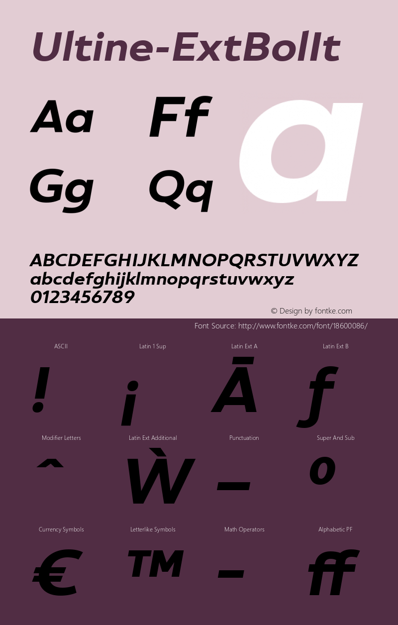 Ultine-ExtBolIt ☞ Version 1.000;com.myfonts.easy.insigne.ultine.ext-bold-italic.wfkit2.version.4DPK图片样张