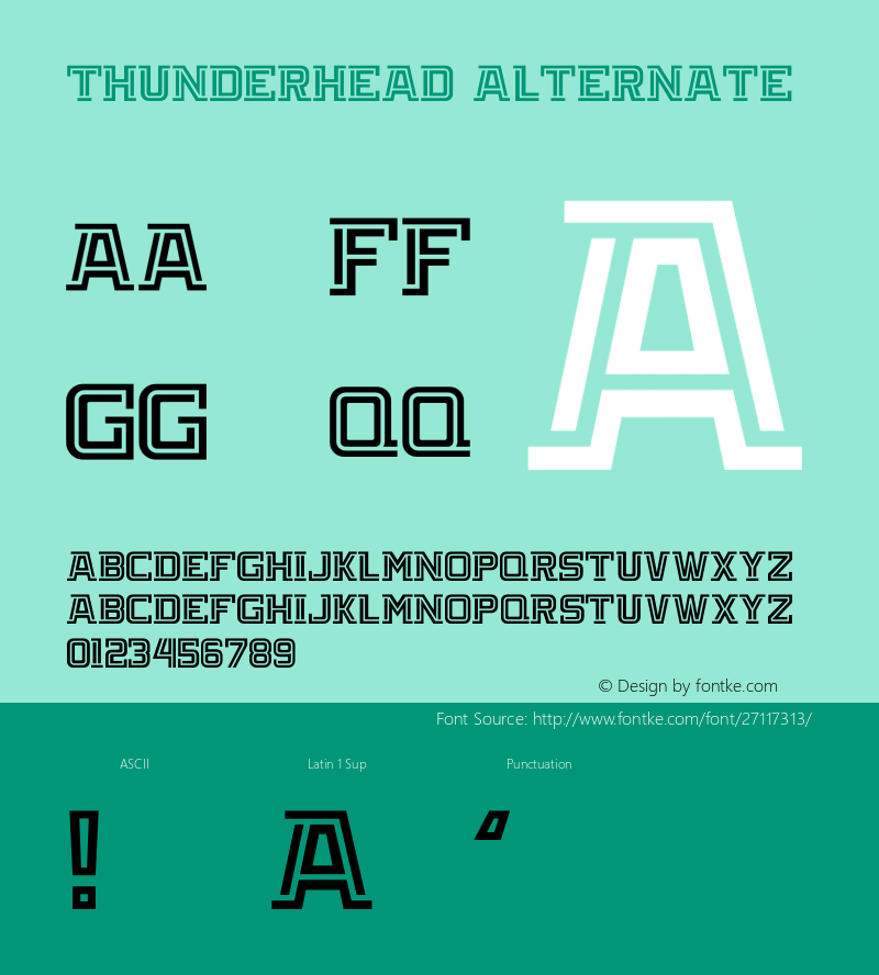 Thunderhead Alternate Version 1.003;Fontself Maker 2.1.2图片样张