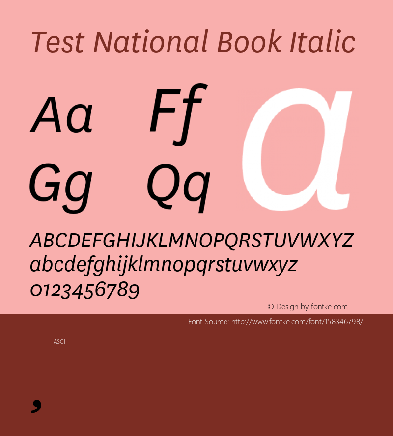 Test National-BookItalic 2.001图片样张