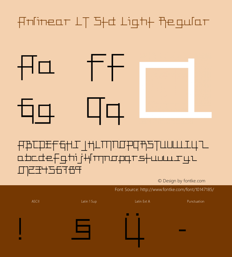 Anlinear LT Std Light Regular Version 1.000;PS 001.000;Core 1.0.38图片样张