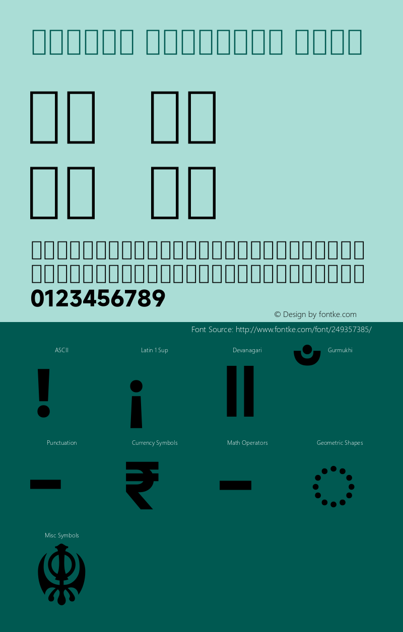 MiSans Gurmukhi Bold Version 1.000图片样张