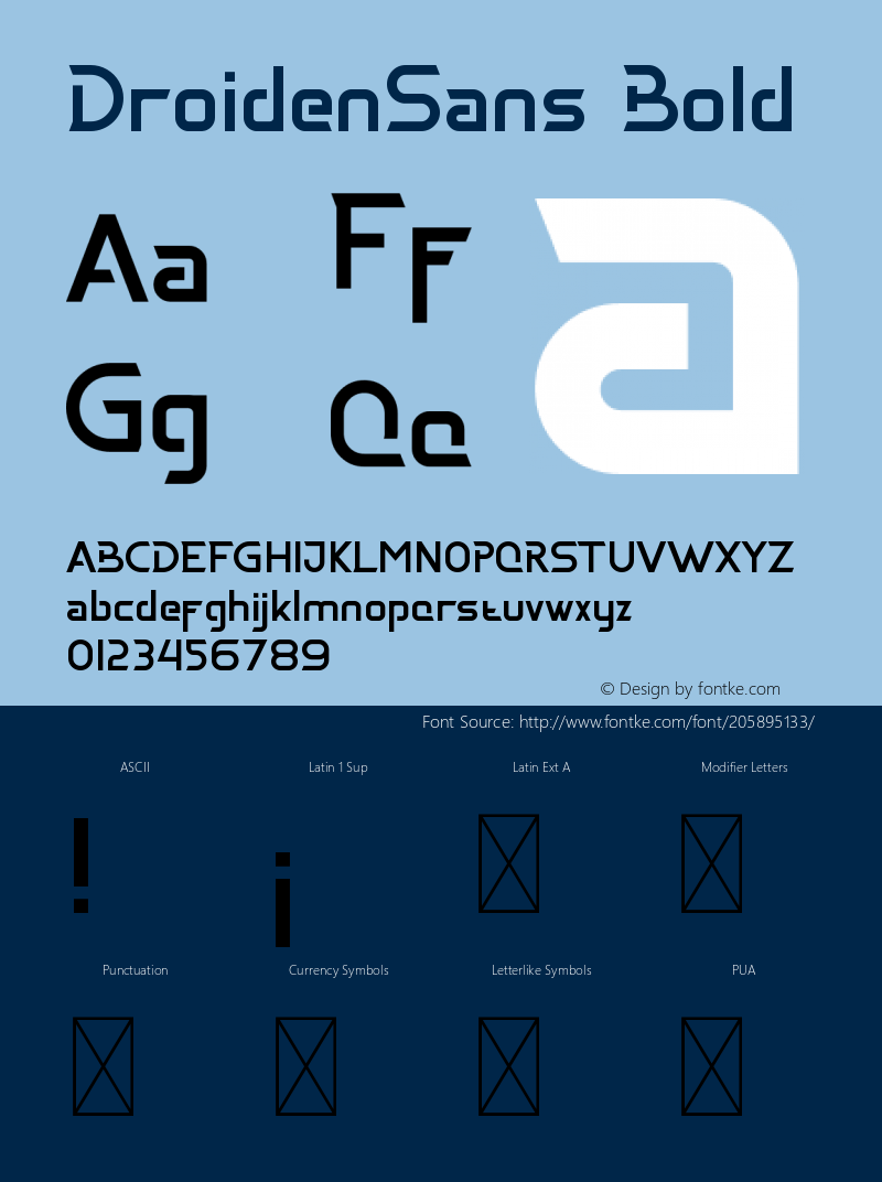 DroidenSans Bold Version 1.008;Fontself Maker 3.5.7图片样张