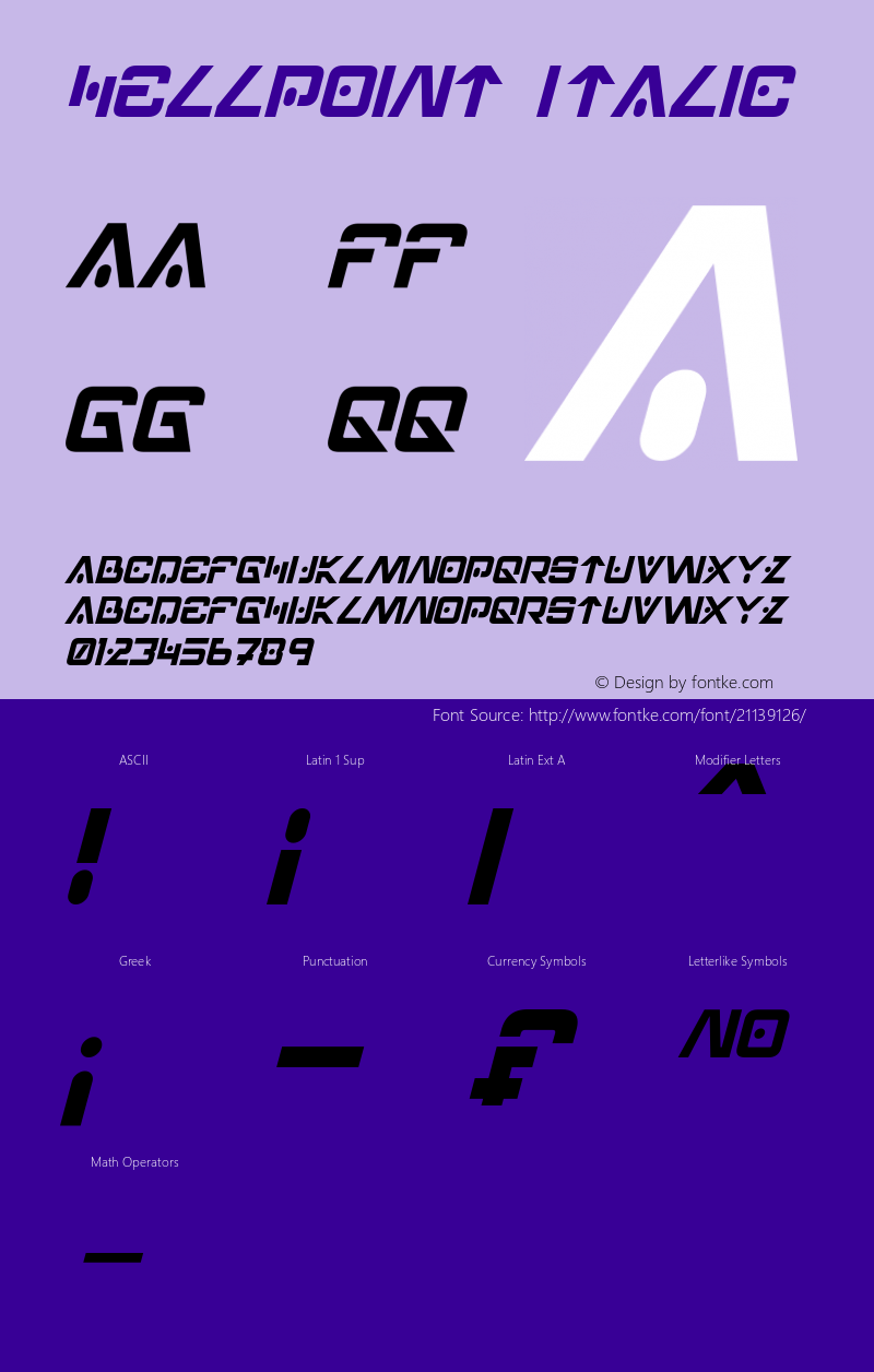 Hellpoint Italic Version 1.10 March 28, 2015图片样张