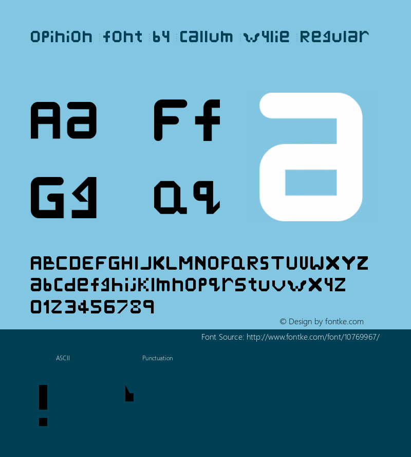 Opinion font by callum wylie Regular Version 1.0图片样张