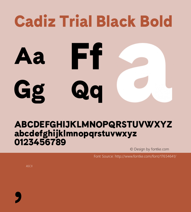 Cadiz Trial Black Bold Version 12.000;PS 012.000;hotconv 1.0.88;makeotf.lib2.5.64775图片样张