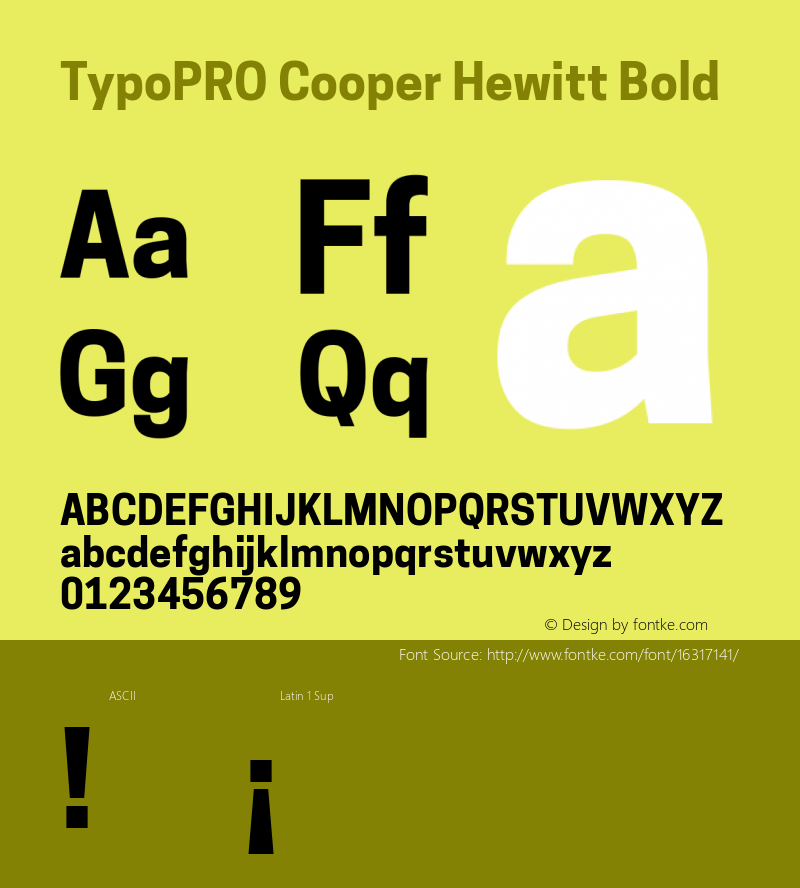 TypoPRO Cooper Hewitt Bold 1.000图片样张